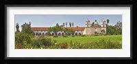 Garden in front of a mission, Mission Santa Barbara, Santa Barbara, Santa Barbara County, California, USA Fine Art Print