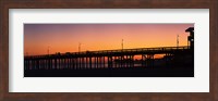 Silhouette of a pier at sunset, Ventura, Ventura County, California, USA Fine Art Print