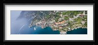 Aerial view of a town, Atrani, Amalfi Coast, Salerno, Campania, Italy Fine Art Print