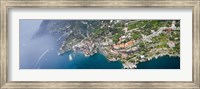 Aerial view of a town, Atrani, Amalfi Coast, Salerno, Campania, Italy Fine Art Print