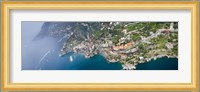 Aerial view of a town, Atrani, Amalfi Coast, Salerno, Campania, Italy Fine Art Print