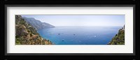 Town at the coast, Positano, Amalfi Coast, Salerno, Campania, Italy Fine Art Print