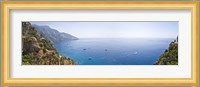Town at the coast, Positano, Amalfi Coast, Salerno, Campania, Italy Fine Art Print