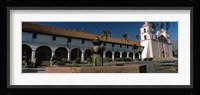 Fountain at a church, Mission Santa Barbara, Santa Barbara, California, USA Fine Art Print