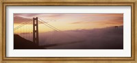 Golden Gate Bridge covered with fog, San Francisco, California Fine Art Print