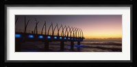 New pier constructed on beach front, Umhlanga, Durban, KwaZulu-Natal, South Africa Fine Art Print