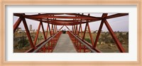 Footbridge with a city in the background, Big Hole, Kimberley, Northern Cape Province, South Africa Fine Art Print