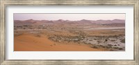 Panoramic view of sand dunes viewed from Big Daddy Dune, Sossusvlei, Namib Desert, Namibia Fine Art Print