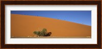 Tourists climbing up a sand dune, Dune 45, Sossusvlei, Namib Desert, Namibia Fine Art Print