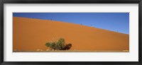Tourists climbing up a sand dune, Dune 45, Sossusvlei, Namib Desert, Namibia Fine Art Print