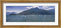 Sailboats in the lake, Lake Como, Como, Lombardy, Italy Fine Art Print