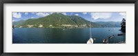 Sailboat in a lake, Lake Como, Como, Lombardy, Italy Fine Art Print