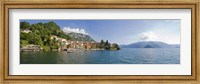 Town at the lakeside, Lake Como, Como, Lombardy, Italy Fine Art Print