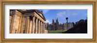 Art museum with Free Church Of Scotland in the background, National Gallery Of Scotland, The Mound, Edinburgh, Scotland Fine Art Print