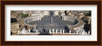 High angle view of a town square, St. Peter's Square, Vatican city, Rome, Lazio, Italy Fine Art Print