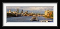 Bridge across a river with a cathedral, Blackfriars Bridge, St. Paul's Cathedral, Thames River, London, England Fine Art Print