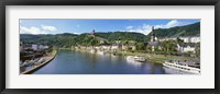 Town at the riverside, Mosel River, Cochem, Rhineland-Palatinate, Germany Fine Art Print