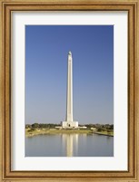 Reflection of a monument in the pool, San Jacinto Monument, Texas, USA Fine Art Print