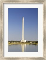 Reflection of a monument in the pool, San Jacinto Monument, Texas, USA Fine Art Print