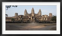 Facade of a temple, Angkor Wat, Angkor, Siem Reap, Cambodia Fine Art Print