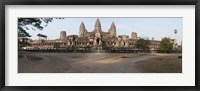 Facade of a temple, Angkor Wat, Angkor, Cambodia Framed Print