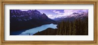 Mountain range at the lakeside, Banff National Park, Alberta, Canada Fine Art Print
