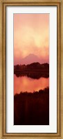 Reflection of a mountain in a river, Oxbow Bend, Snake River, Grand Teton National Park, Teton County, Wyoming, USA Fine Art Print