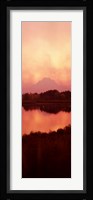 Reflection of a mountain in a river, Oxbow Bend, Snake River, Grand Teton National Park, Teton County, Wyoming, USA Fine Art Print