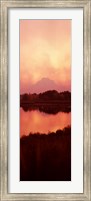 Reflection of a mountain in a river, Oxbow Bend, Snake River, Grand Teton National Park, Teton County, Wyoming, USA Fine Art Print