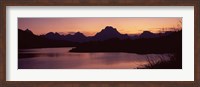 River passing by a mountain range, Oxbow Bend, Snake River, Grand Teton National Park, Teton County, Wyoming, USA Fine Art Print