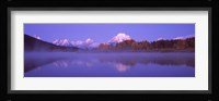Reflection of mountains in a river, Oxbow Bend, Snake River, Grand Teton National Park, Teton County, Wyoming, USA Fine Art Print