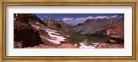 Rock formations, Maroon Bells, West Maroon Pass, Crested Butte, Gunnison County, Colorado, USA Fine Art Print