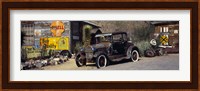 Abandoned vintage car at the roadside, Route 66, Arizona Fine Art Print