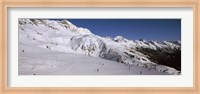 Tourists in a ski resort, Sankt Anton am Arlberg, Tyrol, Austria Fine Art Print