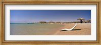 Chaise longue on the beach, Soma Bay, Hurghada, Egypt Fine Art Print