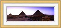 Pyramids at sunset, Giza, Egypt Fine Art Print