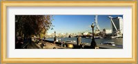 Ferris wheel at the riverbank, Millennium Wheel, Thames River, London, England Fine Art Print