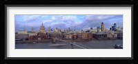Bridge across a river, London Millennium Footbridge, St. Paul's Cathedral, London, England 2008 Fine Art Print