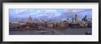 Bridge across a river, London Millennium Footbridge, St. Paul's Cathedral, London, England 2008 Fine Art Print