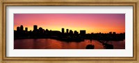 Silhouette of buildings at dusk, Montreal, Quebec, Canada 2010 Fine Art Print