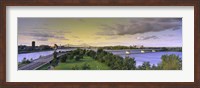 Bridges across a river, Jacques Cartier Bridge, Pont De La Concorde, Montreal, Quebec, Canada Fine Art Print