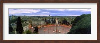 Town square with St. Peter's Basilica in the background, Piazza del Popolo, Rome, Italy (horizontal) Fine Art Print