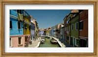 Boats in a canal, Grand Canal, Burano, Venice, Italy Fine Art Print