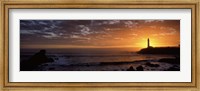 Lighthouse at sunset, Pigeon Point Lighthouse, San Mateo County, California, USA Fine Art Print