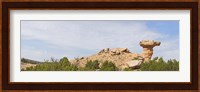 Rock formation on a landscape, Camel Rock, Espanola, Santa Fe, New Mexico, USA Fine Art Print