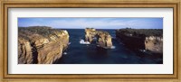 Rock formations in the ocean, Campbell National Park, Great Ocean Road, Victoria, Australia Fine Art Print