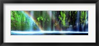Rainbow formed in front of a waterfall in a forest, Dunsmuir, Siskiyou County, California Fine Art Print