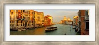 Vaporetto water taxi in a canal, Grand Canal, Venice, Veneto, Italy Fine Art Print