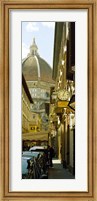 Cars parked in a street with a cathedral in the background, Via Dei Servi, Duomo Santa Maria Del Fiore, Florence, Tuscany, Italy Fine Art Print