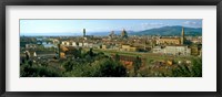 Buildings in a city with Florence Cathedral in the background, San Niccolo, Florence, Tuscany, Italy Fine Art Print